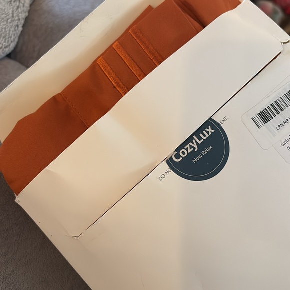 CozyLux Pillow Cases Queen Set of 2, size 20x30. Color - burnt orange.Brand new! - Picture 12 of 13
